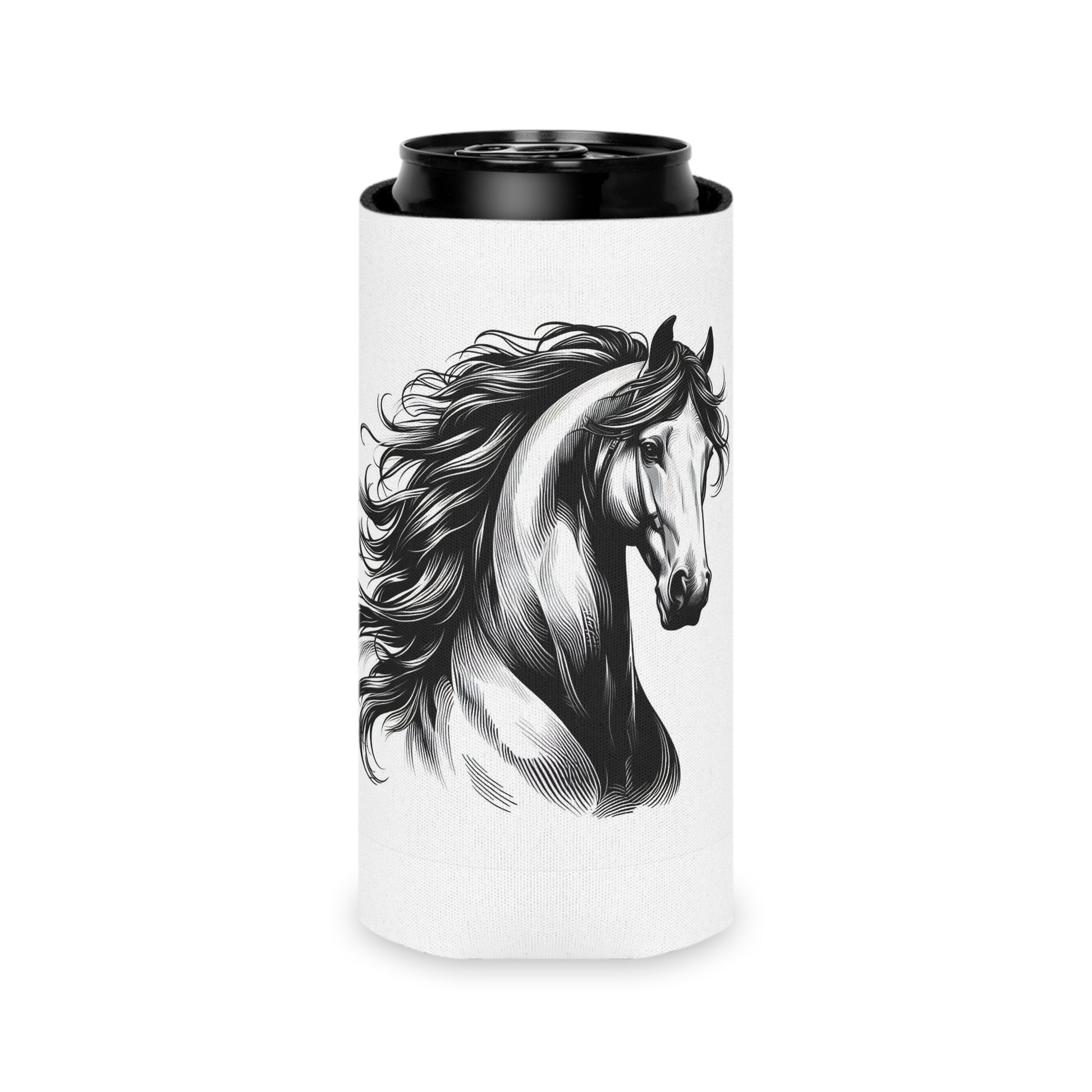 Can Cooler - Stunning Horse Head Design - AdeleEmbroidery