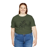 Unisex Jersey Short Sleeve Tee with Horse Print