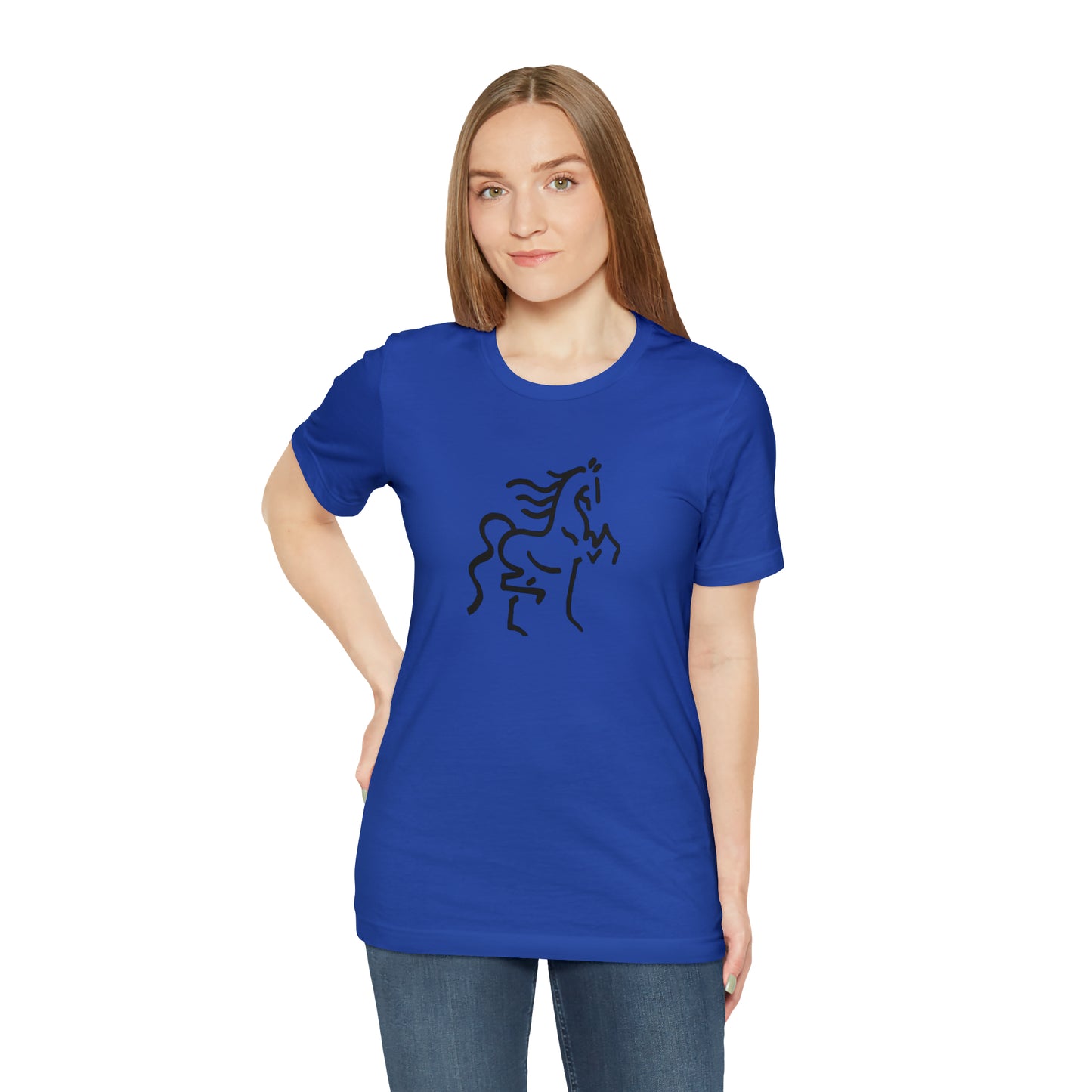 Unisex Jersey Short Sleeve Tee with Horse Print