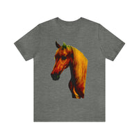 Unisex Jersey Short Sleeve Tee Horse Head Print