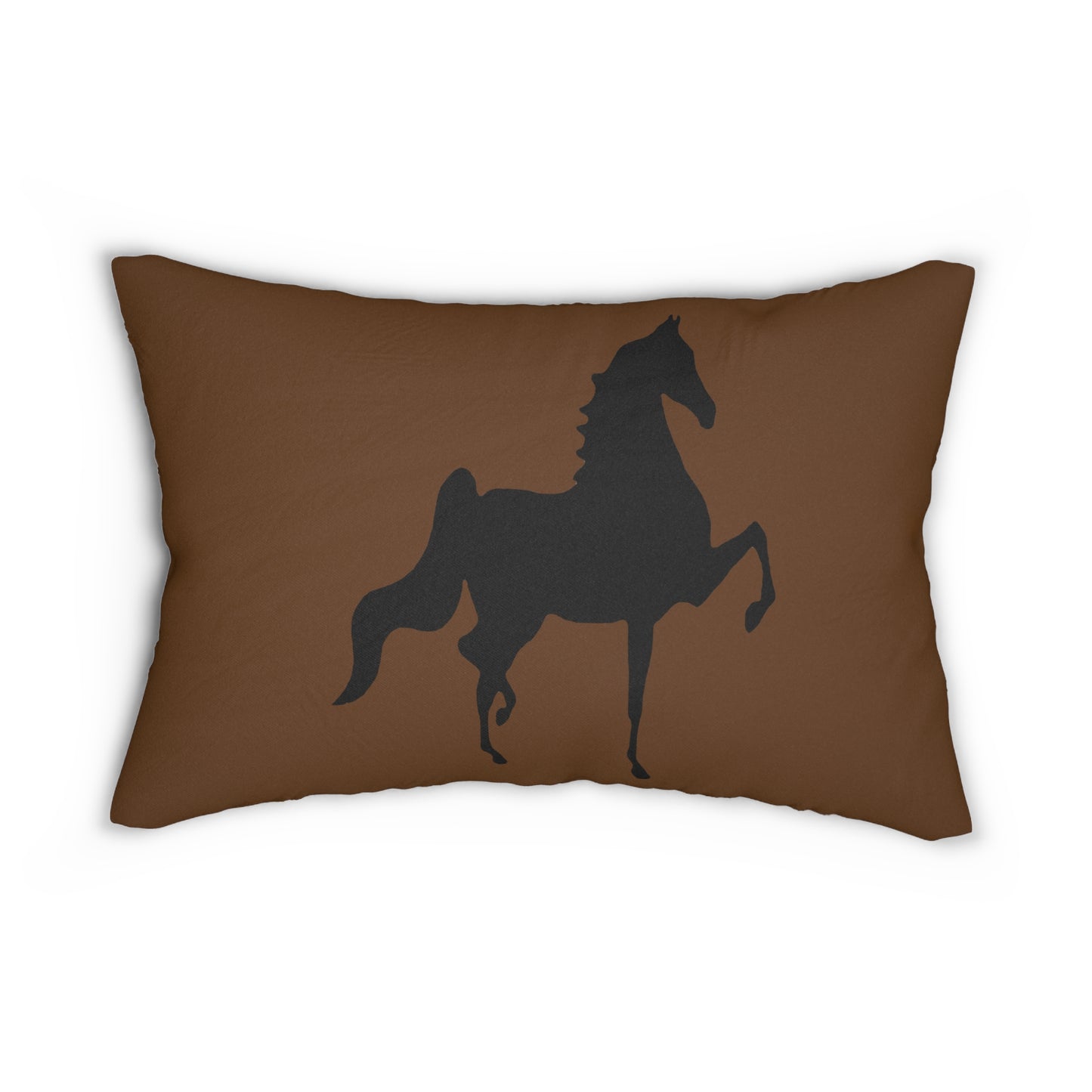 Saddlebred Print Spun Polyester Lumbar Pillow - AdeleEmbroidery