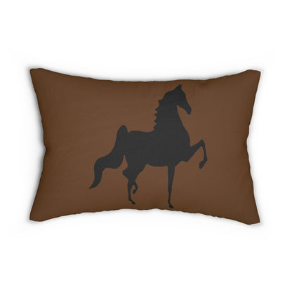 Saddlebred Print Spun Polyester Lumbar Pillow - AdeleEmbroidery