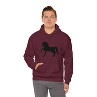 Unisex Heavy Blend™ Hooded Sweatshirt Morgan Horse front Print - AdeleEmbroidery