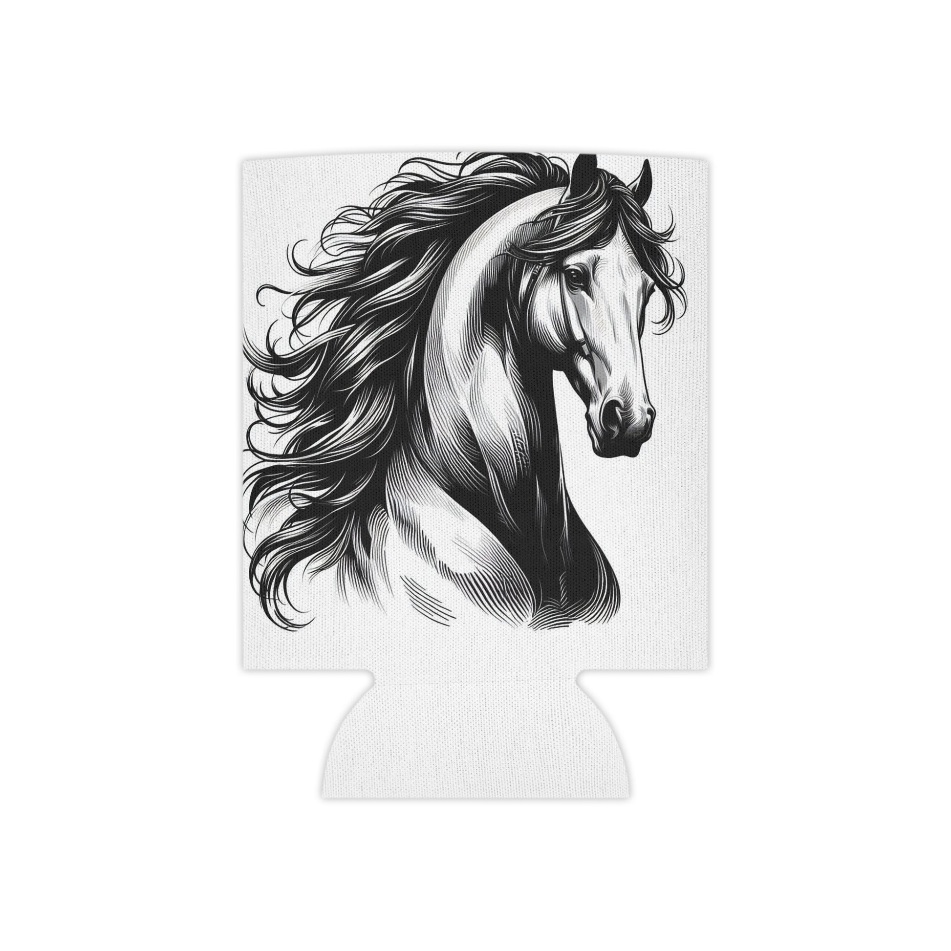 Can Cooler - Stunning Horse Head Design - AdeleEmbroidery