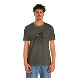 Unisex Jersey Short Sleeve Tee with Horse Print