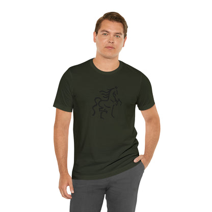 Unisex Jersey Short Sleeve Tee with Horse Print