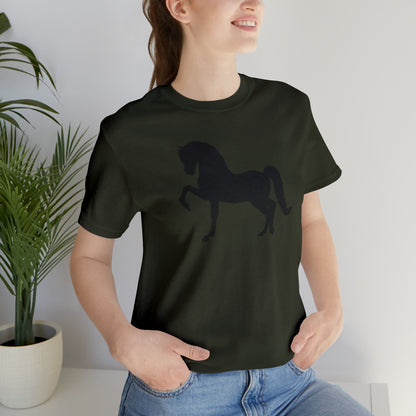 Unisex Jersey Short Sleeve Tee with Front Morgan Horse Print