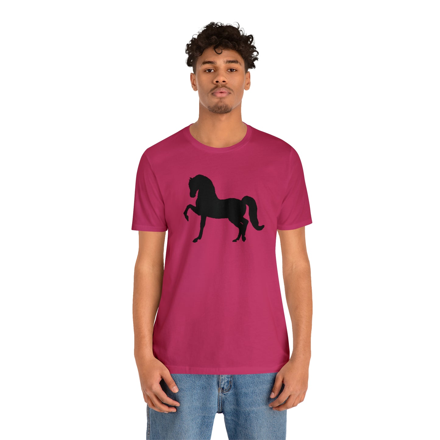 Unisex Jersey Short Sleeve Tee with Front Morgan Horse Print