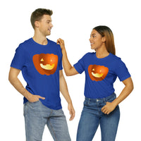 Unisex Jersey Short Sleeve Tee with Pumpkin Print