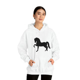 Unisex Heavy Blend™ Hooded Sweatshirt Morgan Horse front Print - AdeleEmbroidery