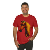 Unisex Jersey Short Sleeve Tee Horse Head Print