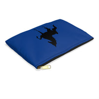 Accessory Pouch Blue with Saddlebred Print both sides
