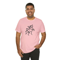 Unisex Jersey Short Sleeve Tee with Horse Print