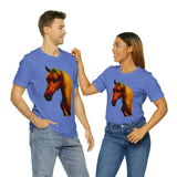 Unisex Jersey Short Sleeve Tee Horse Head Print