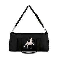 Saddlebred Print Black Duffel Bag - AdeleEmbroidery