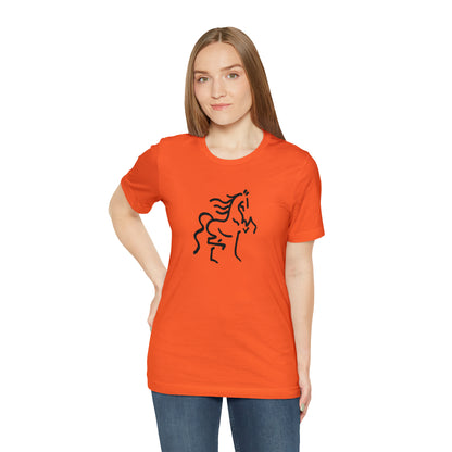 Unisex Jersey Short Sleeve Tee with Horse Print