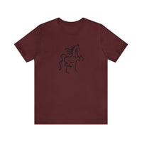 Unisex Jersey Short Sleeve Tee with Horse Print