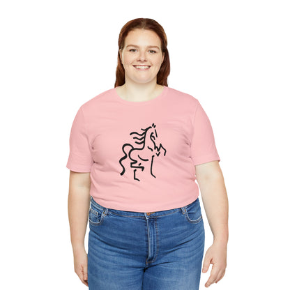 Unisex Jersey Short Sleeve Tee with Horse Print