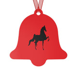 Metal Ornaments Red with Saddlebred Print