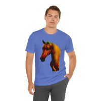 Unisex Jersey Short Sleeve Tee Horse Head Print