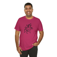 Unisex Jersey Short Sleeve Tee with Horse Print