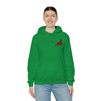 Unisex Heavy Blend™ Hooded Sweatshirt Front and Back Saddlebred Print