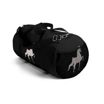 Saddlebred Print Black Duffel Bag - AdeleEmbroidery