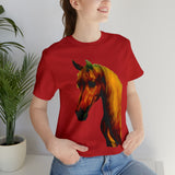 Unisex Jersey Short Sleeve Tee Horse Head Print