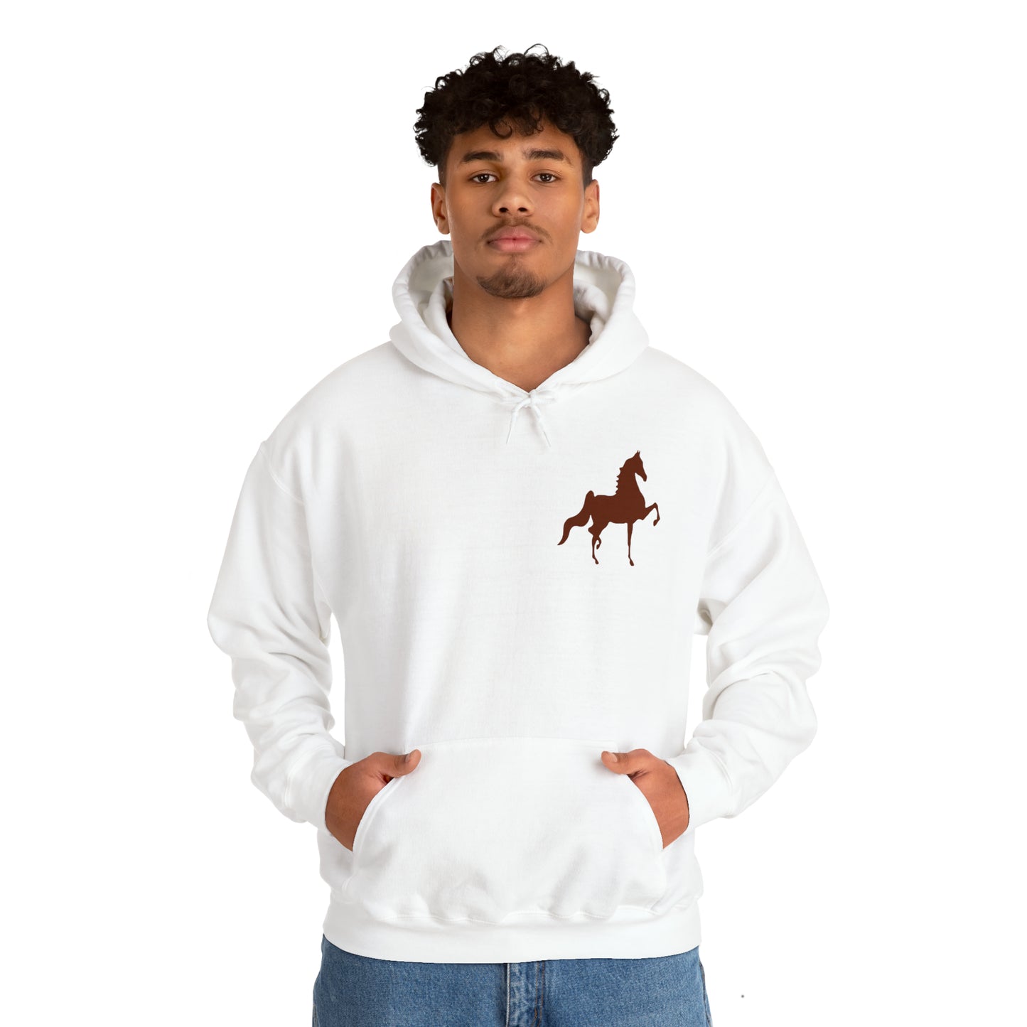 Unisex Heavy Blend™ Hooded Sweatshirt Front and Back Saddlebred Print