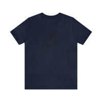 Unisex Jersey Short Sleeve Tee with Horse Print