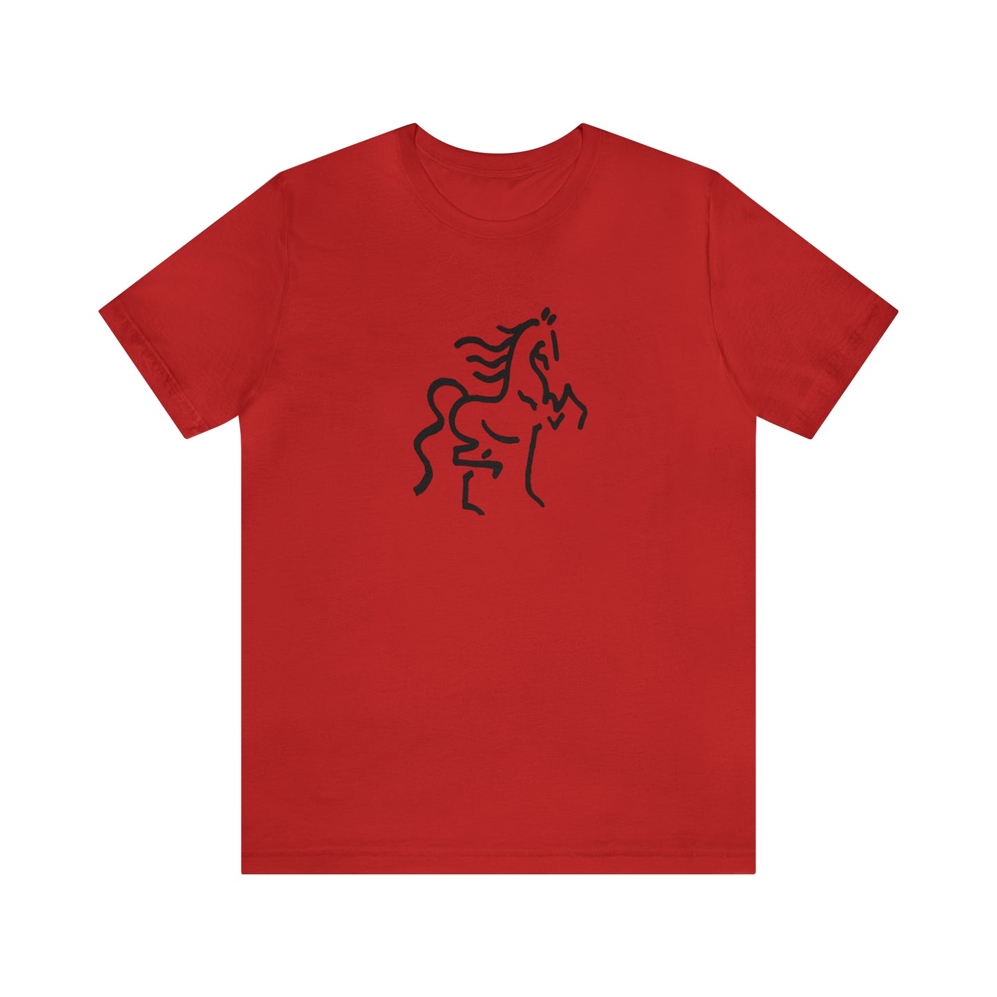 Unisex Jersey Short Sleeve Tee with Horse Print