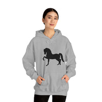 Unisex Heavy Blend™ Hooded Sweatshirt Morgan Horse front Print - AdeleEmbroidery