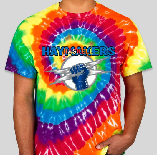 Football Haymaker Tie-Dye T-Shirt - AdeleEmbroidery