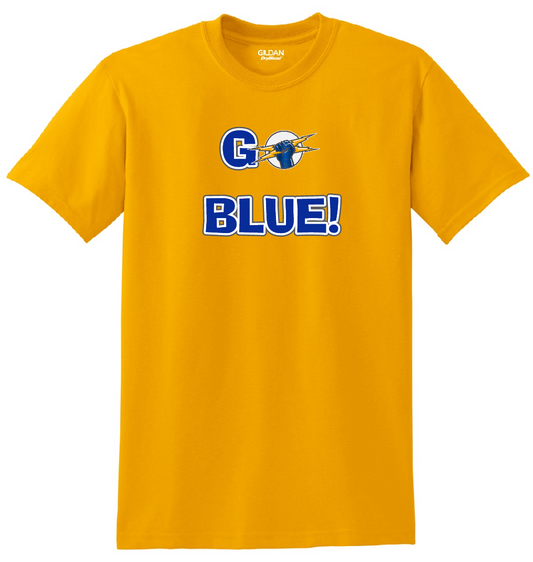 HAYMAKER Yellow Go Blue T Shirt - AdeleEmbroidery