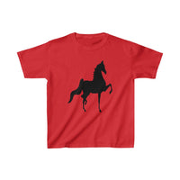 Kids Heavy Cotton™ Tee with Saddlebred Print front and back - AdeleEmbroidery