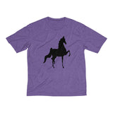 Saddlebred front and back Print Men's Heather Dri-Fit Tee - AdeleEmbroidery