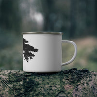 Tree Print Enamel Campfire Mug