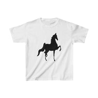 Kids Heavy Cotton™ Tee with Saddlebred Print front and back - AdeleEmbroidery