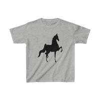 Kids Heavy Cotton™ Tee with Saddlebred Print front and back - AdeleEmbroidery