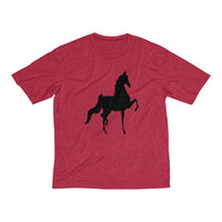 Saddlebred front and back Print Men's Heather Dri-Fit Tee - AdeleEmbroidery