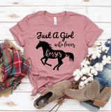 Just a Girl Who Loves Horses T-Shirt