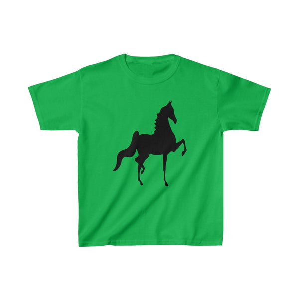 Kids Heavy Cotton™ Tee with Saddlebred Print front and back - AdeleEmbroidery