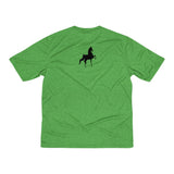 Saddlebred front and back Print Men's Heather Dri-Fit Tee - AdeleEmbroidery