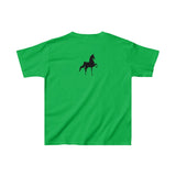 Kids Heavy Cotton™ Tee with Saddlebred Print front and back - AdeleEmbroidery