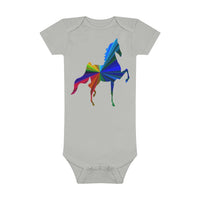 Baby Short Sleeve Onesie® MultiColor Saddlebred Print