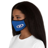 Haskell Fitted Polyester Face Mask Blue