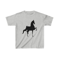 Kids Heavy Cotton™ Tee with Saddlebred Print front and back - AdeleEmbroidery