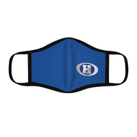 Haskell Fitted Polyester Face Mask Blue