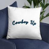 Basic Pillow with Roping Print and Cowboy Up - AdeleEmbroidery