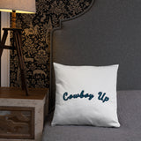 Basic Pillow with Roping Print and Cowboy Up - AdeleEmbroidery